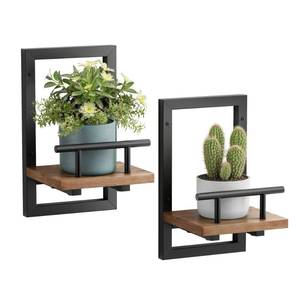 lot 19582 image: Sbosbo Floating Shelves for Wall, Plant Shelf Indoor, Wall Planters for Indoor Floating Plant Shelves for Bedroom, Living Room, Kitchen, Office, Bathroom Decor (2 Pack)