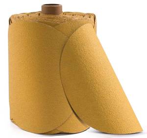 lot 19588 image: CowboyBOB 100 PCS 6 Inch Gold PSA Sanding Discs 80 Grit Self Adhesive Sticky-Back Sandpaper for DA Sander Finishing Abrasive Sand Paper Woodworking Wood Metal Sanding Disc Roll