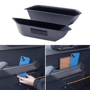 lot 19591 image: TOPINSTALL 2PCS Front Door Storage Box Compatible with Ford Bronco 2021-2026 Accessories, Phone Holder Door Grab Handle Pocket Storage Organizer ABS Plastic (Not for Sport)