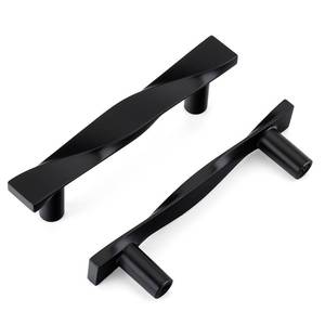 lot 19601 image: Goldenwarm 15 Pack Black Cabinet Handles Matte Black Cabinet Pulls Kitchen Drawer Pulls Solid Zinc Alloy Drawer Handles 3Inch Hole Center Dresser Door Hardware