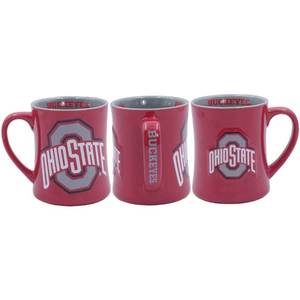 lot 19622 image: RFSJ Ohio State Buckeyes Ceramic 16oz Relief Mug �� Official 3D Logo Coffee Cup �� Handwash Recommended �� Individually Boxed