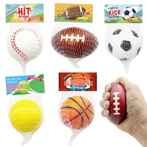 lot 19646 image: AouEtnay Valentines Day Gift Cards for Kids Classroom 20 Pack Mini Sports Stress Balls with Valentines Day Cards for Kids School Gift Exchange, Game Prizes, Valentines Party Favor Supplies