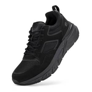 lot 19655 image: FitVille Extra Wide Walking Shoes Mens Wide Width Workout Sneakers with Arch Support for Flat Feet Heel Pain Relief Jet Black (men��s 10)