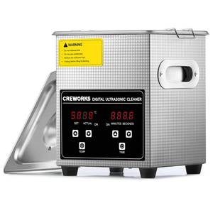 lot 19656 image: CREWORKS Professional Jewelry Cleaning Machine, 2L Jewelry Cleaning Ultrasonic Machine with Heater & Timer, Digital Sonic Cleaning Machine for Cleaning Denture Dental Irrigator Parts Retainer Glasses