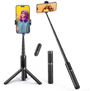 lot 20024 image: ATUMTEK Selfie Stick Tripod, 3-in-1 Extendable Aluminum Phone Tripod with Detachable Bluetooth Remote, Compatible with iPhone 1716151413121111 ProXS MaxXR and Samsung Smartphones, Black