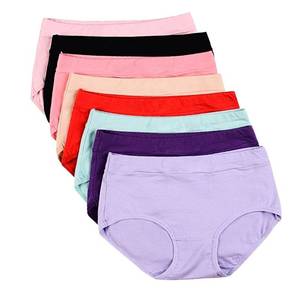 lot 20030 image: Buankoxy Womens 8 Pack Mid-Rise Stretch Cotton Panties, Assorted Colors(8 Assorted Colors, size US 8)