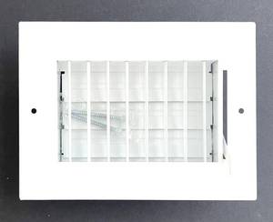 lot 20044 image: 6 x 4 Adjustable Blade Sidewall Ceiling Register Vent Cover Diffuser Heavy Duty Stamped Steel (Listed Size is Duct Opening Inside Measurement)