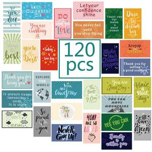 lot 20057 image: Outus 120 Pcs Motivational Encouragement Quote Cards Inspirational Kindness Appreciation Gratitude Business Encouragement Mini Note Cards, 30 Styles, 3.5 x 2 Inch(Bright Style)