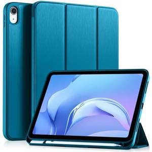 lot 20058 image: Akkerds Compatible with iPad (A16) 11th Generation Case 11 Inch 2025, for iPad 10th Generation Case 10.9 Inch 2022 with Pencil Holder,Slim Trifold Stand Protective Cover with Soft TPU Back,PeacockBlue