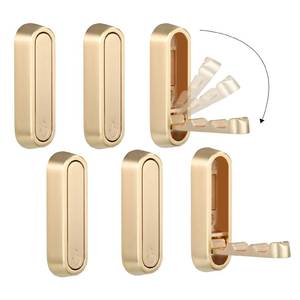 lot 20088 image: Dntorx Folding Coat Hooks, 6 Pcs Foldable Gold Wall Hooks Heavy Duty Foldable Hook Bathroom Towel Hooks Robe Hooks Wall Mounted for Hanging Coat Towels Clothes Hat Bags Keys