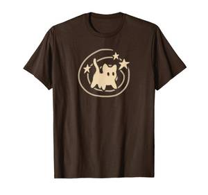 lot 20091 image: 90s Y2K Scary Tomcat Cat is Scared Under Starry Tail T-Shirt Ladies 3XL