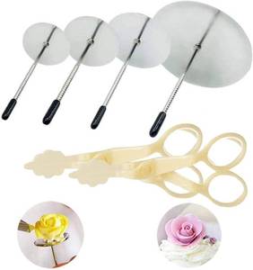 lot 20095 image: Cake Flower Nail Lifters Set Stainless Steel Baking Tools for Icing Flowers Decoration (White)