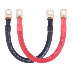 lot 20448 image: iGreely 10 AWG Battery Cable,Flexible 10 Gauge Wire Copper Welding Battery Power Inverter Cables with 38 Lugs for Automotive Solar Trolling Motorcycle RV Marine Boat (Red  Black 1FT Pair)