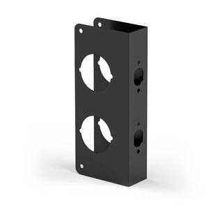 lot 20452 image: Door Knob Reinforcement Plate, Matte Black, Fits 1-34 Doors, 2-38 Backset, Door Lock and Door Knob Cover Plate, Deadbolt Cover Plate, Reinforce and Repair Wood or Metal Doors