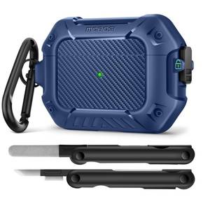 lot 20458 image: MOBOSI for AirPods Pro 2 Case, Compatible with AirPod 2nd Generation Cover Compatible with MagSafe with Lock&Keychain&Cleaner Kit, Full Body Shockproof Protective Hard Shell (2023), Blue