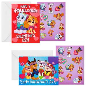 lot 20481 image: Hallmark Paw Patrol Valentines Day Cards With Stickers, Kids Assorted (Pack of 24 Cards with Envelopes)