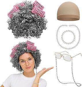 lot 6366 image: Elderly Character Costume Set with Accessories
