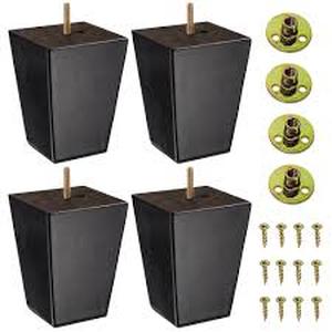 lot 11239 image: Black Wooden Legs For Couch Set Of 4 (Brand Unknown)