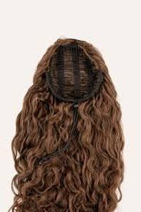 lot 12389 image: Brown Human Hair Wig For Pony Tail (Brand Unknown)