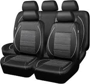 lot 15021 image: Carpass Universal Car Seat Covers - Full Set BlackSilver