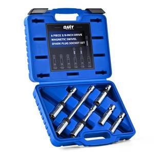 lot 3536 image: Orion Motor Tech 6pc 38 Drive Magnetic Swivel Spark Plug Socket Set, Thin Wall Spark Plug Sockets with 916 58 14mm 16mm Sizes, Cr-V Steel Magnetic Spark Plug Socket Set with 6 Point & 12 Point