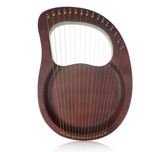 lot 3563 image: Timeless Classic��OW��16-String Wooden Lyre Harp,Mahogany Wood String Instrument with Carry Bag,Tuning Wrench,Cleaning Cloth and backup 16 Strings