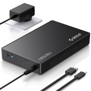 lot 4271 image: ORICO 3.5 External Hard Drive Enclosure SATA III to USB3.1 Type C for HDD Tool-Free Installation Supports UASP and 20TB Drives - Black
