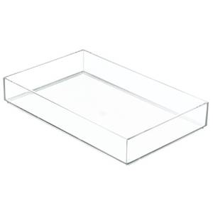 lot 4274 image: iDesign Clear Drawer Organizer, Plastic Tray for Makeup Storage on Bathroom Vanity, Dresser or Desk