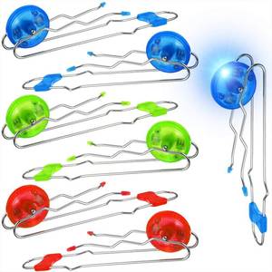 lot 4297 image: Sumind 6 Pcs Magnetic Gyro Wheels Toy Retro Light up Gyroscope Rails Twirler Easter Gyroscope Gift Kid Sensory Trick Yoyo Sensory Fidget Toys for Boy Girl(Wave Rail,Red, Blue, Green)