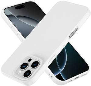 lot 4304 image: Amytor Designed for iPhone 16 Pro Max Case, Silicone Ultra Slim Shockproof Phone Case with Soft Anti-Scratch Microfiber Lining, Enhanced Camera Protection Phone Case for 16 Pro Max, (White)