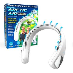 lot 4323 image: Arctic Air Freedom Personal Air Cooler - Portable 3-Speed Neck Fan, Hands-Free Wearable Design, Lightweight, Cordless And Rechargeable