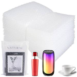 lot 6019 image: 50Pcs Clear Bubble Out Bag 8X10Inch, Bubble pouches wrap for Shipping,Double Walled Cushioning Bags for Moving,Packing and Extra Protecting Fragile Item
