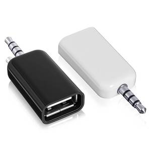lot 6023 image: 2 Pack AUX to 3.5mm Audio Adapter Not Universal AUX to USB Adapter Audio Cable USB A Female 3.5mm Male Audioes Converter Jack Plug for USBs Flash Drive Car CD Player Only Work for Car Auxiliary Port