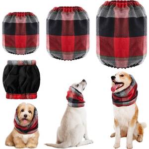 lot 6025 image: Xuniea 3 Pcs S, M, L Plush Snood for Dogs Hoodie Quiet Head Ear Cover Earmuffs for Noise Bath Grooming and Drying Head Protection Noise Cancelling Anxiety Relief Dog Neck and Ear Warmer