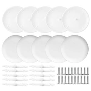 lot 6026 image: 10 Set CP3540 Ceiling Cover Plate Kits - 5.38 Inch Paintable Blank Round Cover for Electrical Boxes, Includes 10 Pcs CP3540 Plates, 10 Pcs Mounting Brackets and 20P Screws