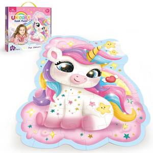 lot 6027 image: A45 Piece Unicorn Floor Puzzle, Large Special Shapes Puzzles for Kids Ages 3-5, Toddler Floor Puzzles for Kids Ages 4-8, 4 Year Old Girl Gifts Toys for Birthday, Halloween, Christmas