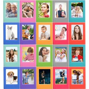 lot 6042 image: Epakh 20 Packs Magnetic Picture Frame 3 Inches Magnet Photo Frames Colorful Mini Table Photo Frame Holder for Mini Fridge Home School Office (Multicolor)
