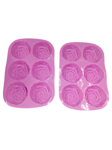 lot 6100 image: Baker Depot Rose Silicone Molds - Set of 2