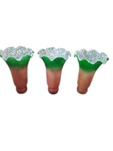 lot 6159 image: Tiffany Style Lily Glass Lamp Shade Set