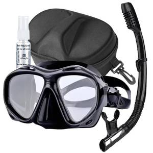 lot 6192 image: 2.0 to 5.0 Hyperopia Diving Mask Farsighted with Tempered Glass Lenses, Gear for Men Women (5.0 with Snorkel)