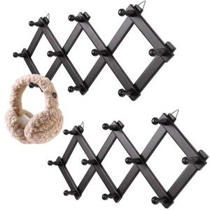 lot 6198 image: SCUNDA Expandable Hat Rack for Wall, Wall Hook for CoatMugBaseball Cap, 2 Packs Hat Holder for Girls or Boys Room, Kids Room