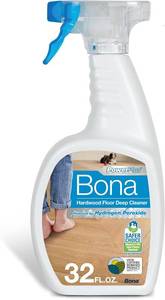 lot 6215 image: Bona PowerPlus Hardwood Floor Deep Cleaner Spray - 32 fl oz - Refillable - Oxygenated Formula and Residue-Free Floor Cleaning Solution - for Wood Floors