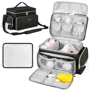lot 6232 image: Breast Pump Bag Compatible with Spectra S1 and S2 with Insulated Compartment,Breast Pump Storage Bag with Water Resistant Mat for Pumping Essentials,Black,Bag Only