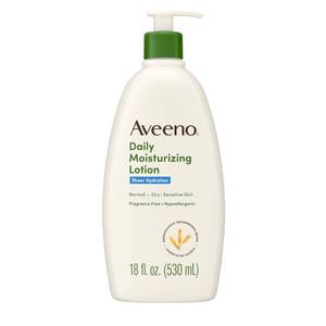 lot 6243 image: Aveeno Sheer Hydration Fragrance-Free Daily Moisturizing Lotion with Prebiotic Oat for Dry Skin, Lightweight, Fast-Absorbing Body Moisturizer Nourishes Skin with 48-hour Moisture, 18 fl. oz