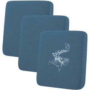lot 6246 image: hyha Waterproof Couch Cushion Covers for Pets, Non Slip Sofa Seat Cover for Dogs Washable, Soft Thick Stretch Jacquard Fabric, Sofa Slipcovers with Elastic Bottom (3 Pieces, Blue)