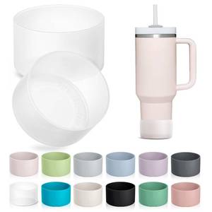 lot 6493 image: KTKUDY 2-Pack Silicone Boot for Stanley Tumbler 40 30 20 oz & Intended for Hydro Flask 12-24 oz - Cup Boot fit Select Yeti, Simple Modern, Owala Water Bottle - Bottom Cover Accessories Fit Stanley Cup
