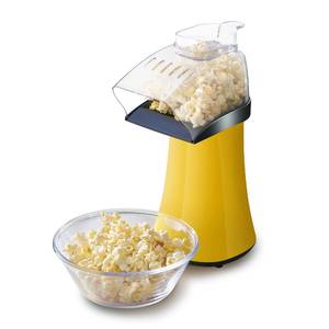 lot 11333 image: Elite Gourmet Fast Hot Air Popcorn Popper, 1300W Electric Popcorn Maker with Measuring Cup & Butter Melting Tray, Oil-Free, Great for Home Party Kids, Safety ETL Approved, 4-Quart, Yellow