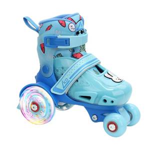 lot 11376 image: LKD Adjustable Kids Roller Skates for Boys Girls,Beginner Quad Skates,Indoor Outdoor Sports for Ages 3-5 5-8