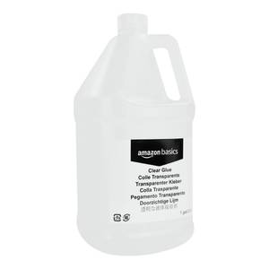 lot 11378 image: Amazon Basics All Purpose Washable Clear Liquid School Glue for Making Slime, Paper, Cardboard, Wood, Craft Projects, 128 fl oz