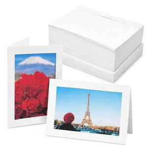 lot 11393 image: Best Paper Greetings Photo Frame Cards - 4 x 6 In, White, 48 Pack, Modern - Paper Picture Frames - Photo Holders for Pictures